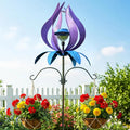 83-Inch Solar Wind Spinner LED Light Outdoor Garden Decor - Front View