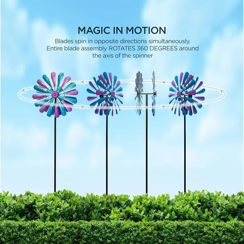 84in Large Wind Spinner for Yard - Spinner Blade Close-up